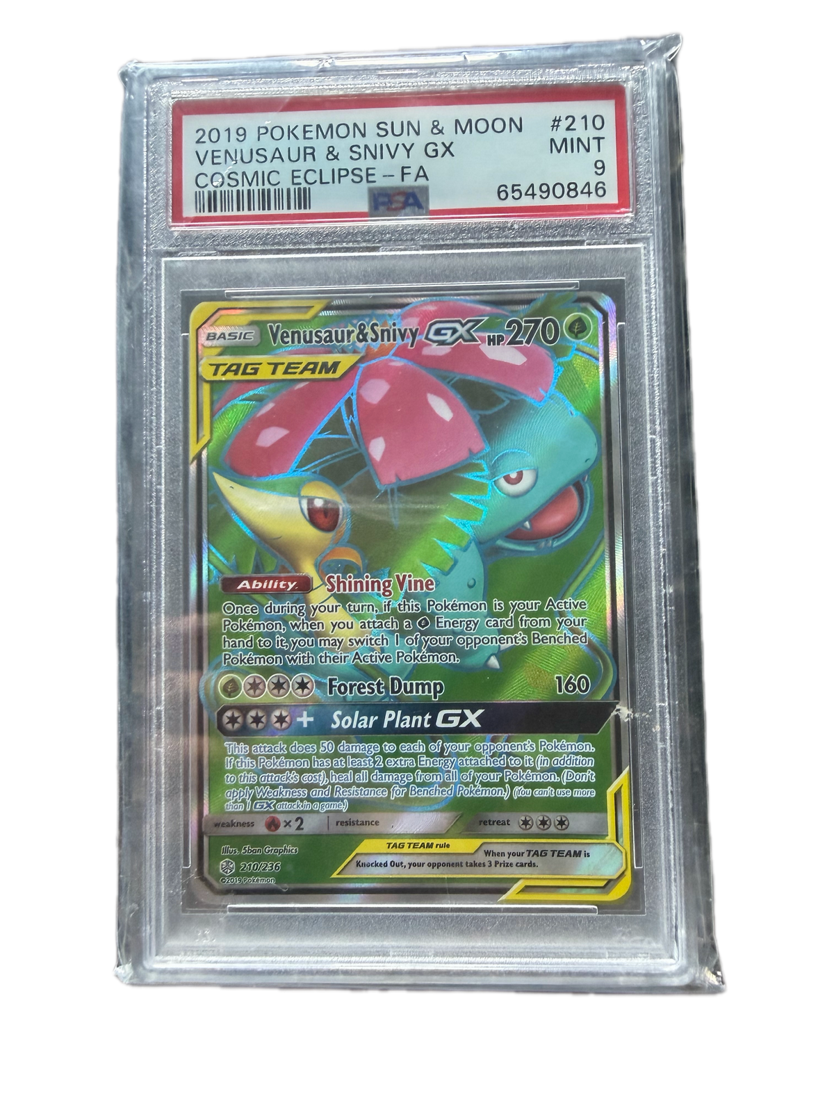 2019 POKEMON SUN & MOON VENUSAUR & SNIVY GX
COSMIC ECLIPSE - FA