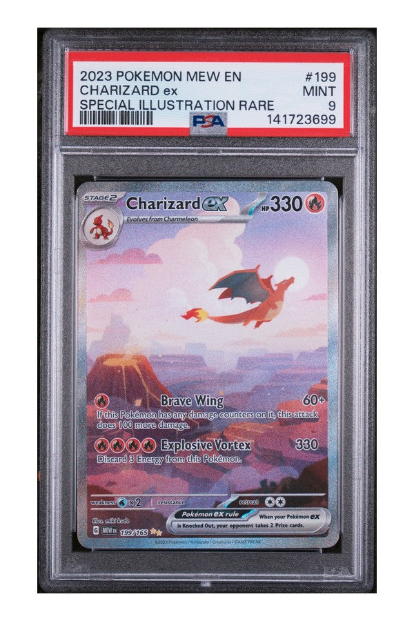 Pokémon TCG: Charizard ex #199/165 - 151 (PSA 9) (İngilizce)