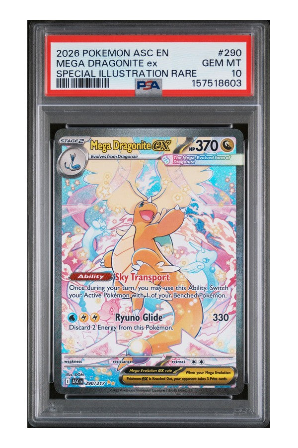 Pokémon TCG: Mega Dragonite ex #290/217 - Ascended Heroes (PSA 10) (İngilizce)
