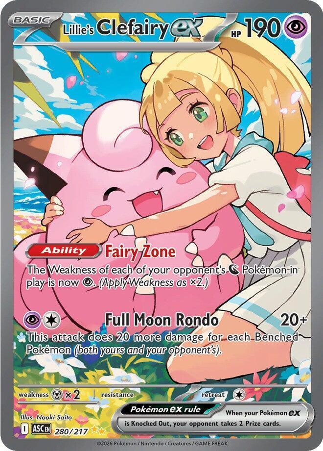 Pokémon TCG: Lillie's Clefairy Ex #280 – Tekli Kart (İngilizce)