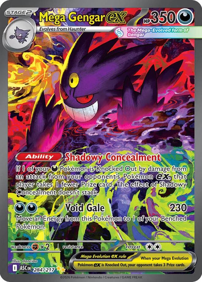 Pokémon TCG: Mega Gengar ex #284 – Tekli Kart (İngilizce)