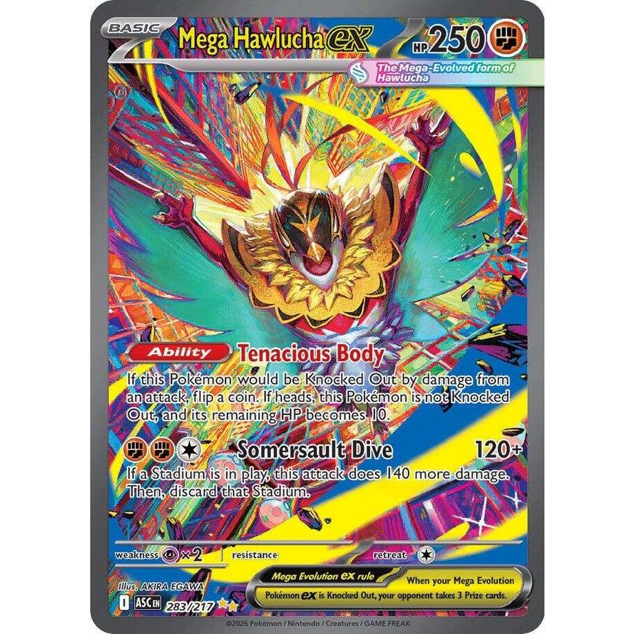 Pokémon TCG: Mega Hawlucha ex #283 – Tekli Kart (İngilizce)