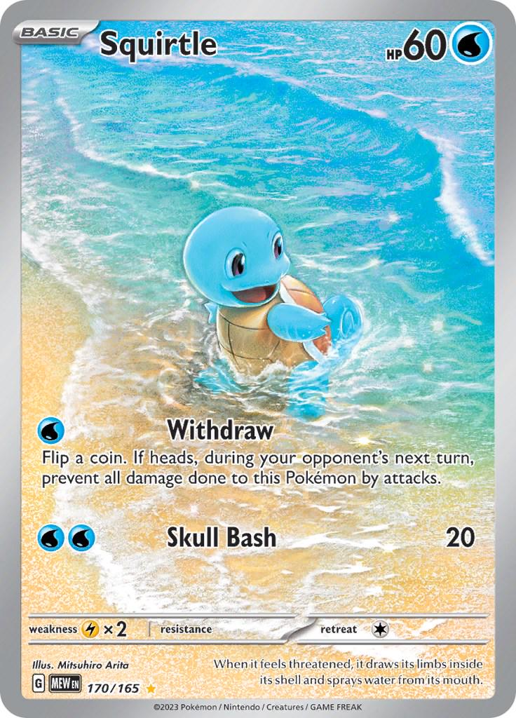 Pokémon TCG: Squirtle #170/165 – Tekli Kart (İngilizce)