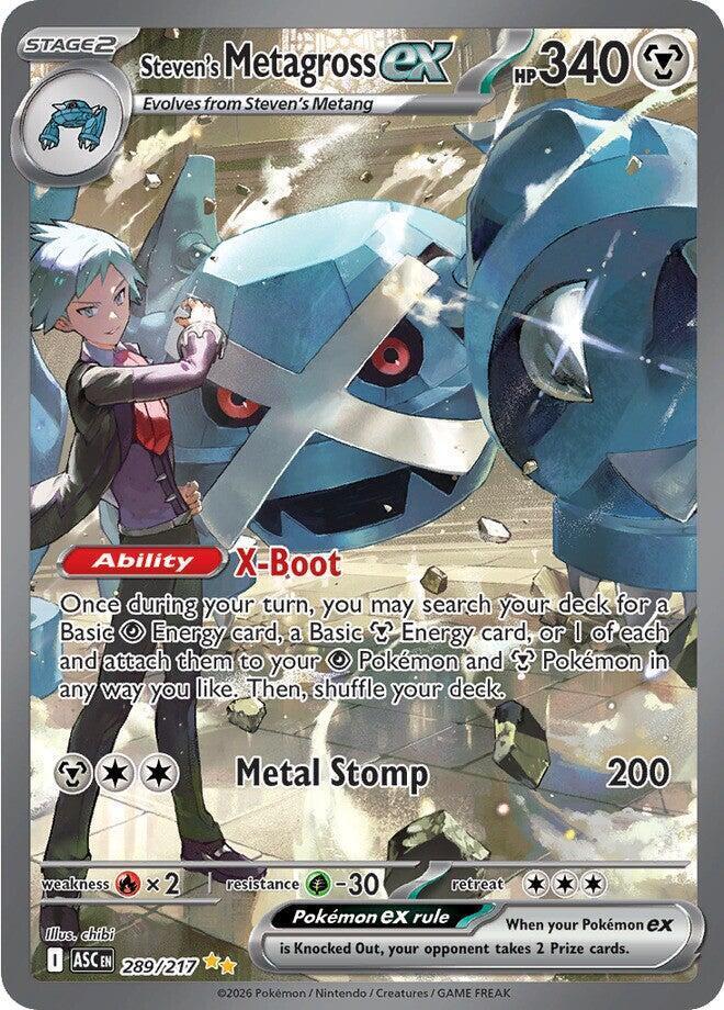 Pokémon TCG: Steven's Metagross Ex #289 – Tekli Kart (İngilizce)