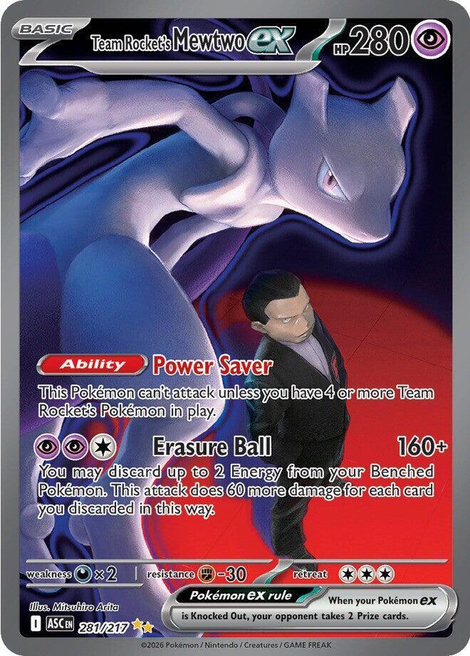 Pokémon TCG: Team Rocket's Mewtwo Ex #281 – Tekli Kart (İngilizce)